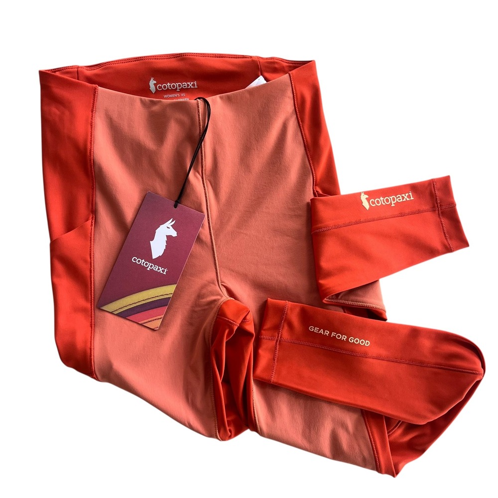 Cotopaxi Women's XS Canyon & Nectar Orange Verso Hike Tights Activewear Leggings